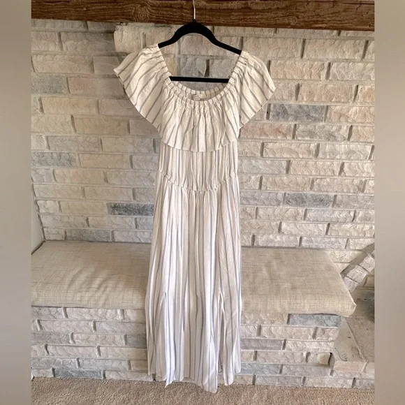 ⭐️ 2 for $20 | Casual White Off-Shoulder Maxi  Dress - Picture 3 of 5